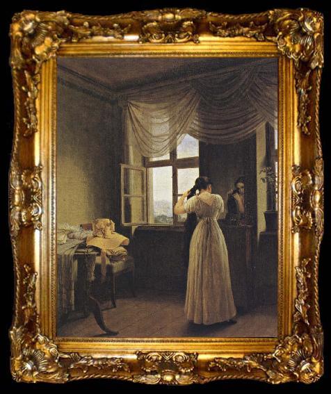 framed  Georg Friedrich Kersting Recreation by our Gallery, ta009-2